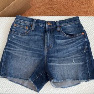 Madewell high rise jean short